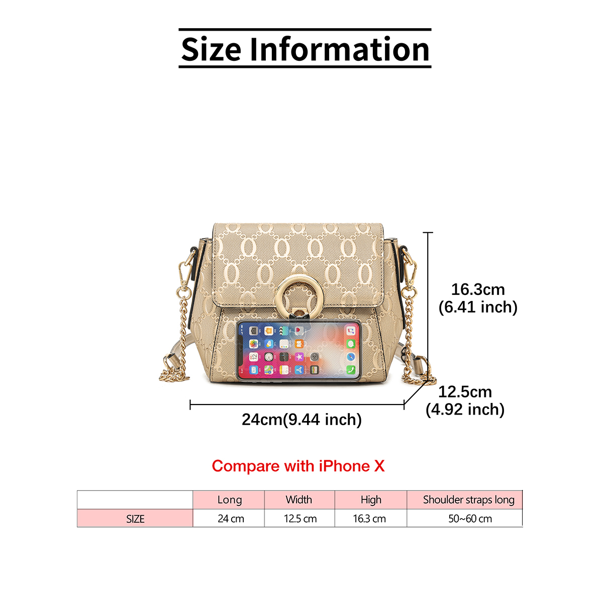 FOXER Luxury Brand Women's Sho - Luxury Bags Gold 评论和价格