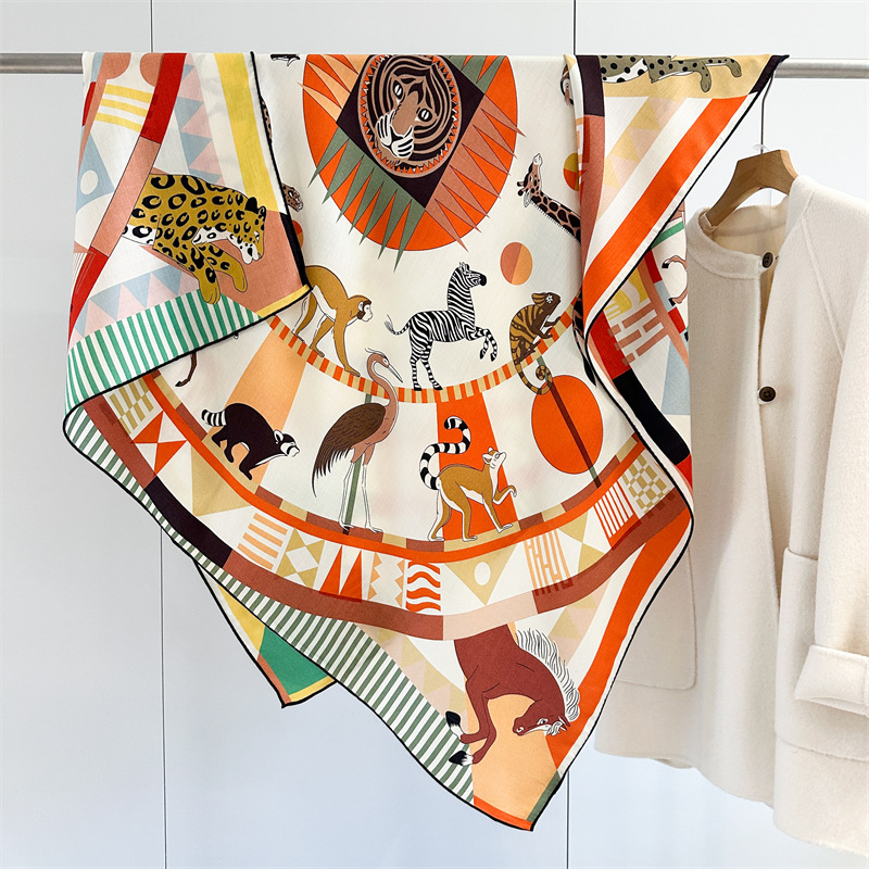 Silk Wool Scarf 135CM Large AB - Luxury Bags Hong Kong 评论和价格