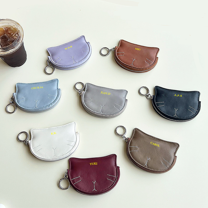Cute Cat Mini Coin Purse With  - Luxury Bags Name For Women 评论和价格