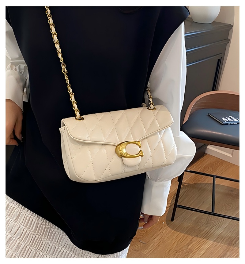 Women Quilted Leather Shoulder - Luxury Bags Gold 评论和价格