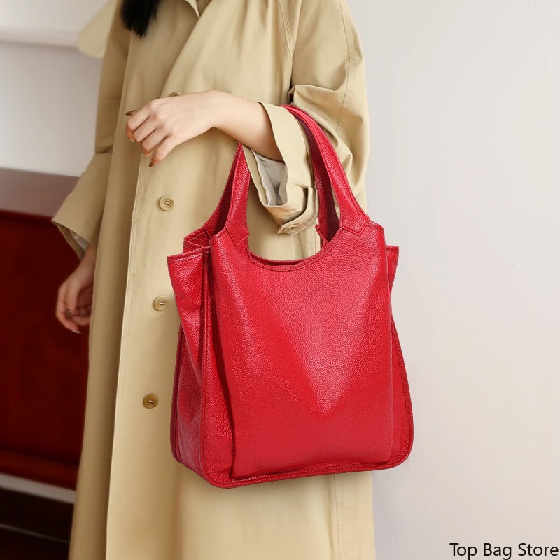 Genuine Leather Shoulder Tote  - Luxury Bags Quiet 评论和价格
