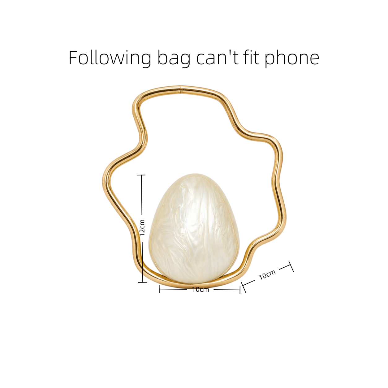 Women mini Acrylic Egg Bag Cut - Luxury Bags Gold 评论和价格