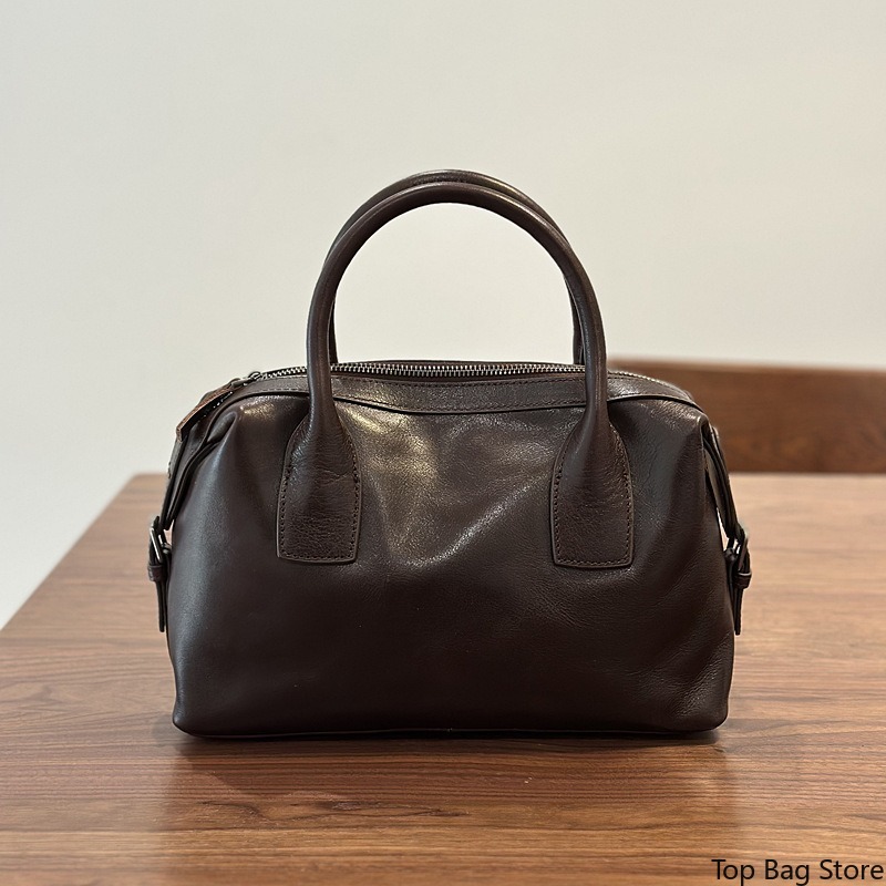 Genuine Leather Boston Bag for - Luxury Bags Quiet 评论和价格