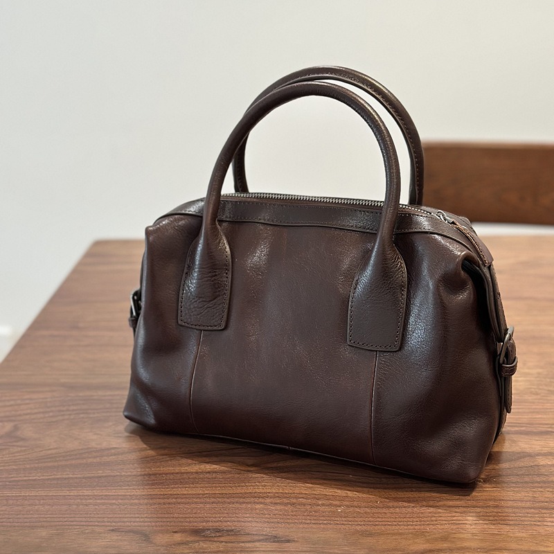 Genuine Leather Boston Bag for - Luxury Bags Quiet 评论和价格