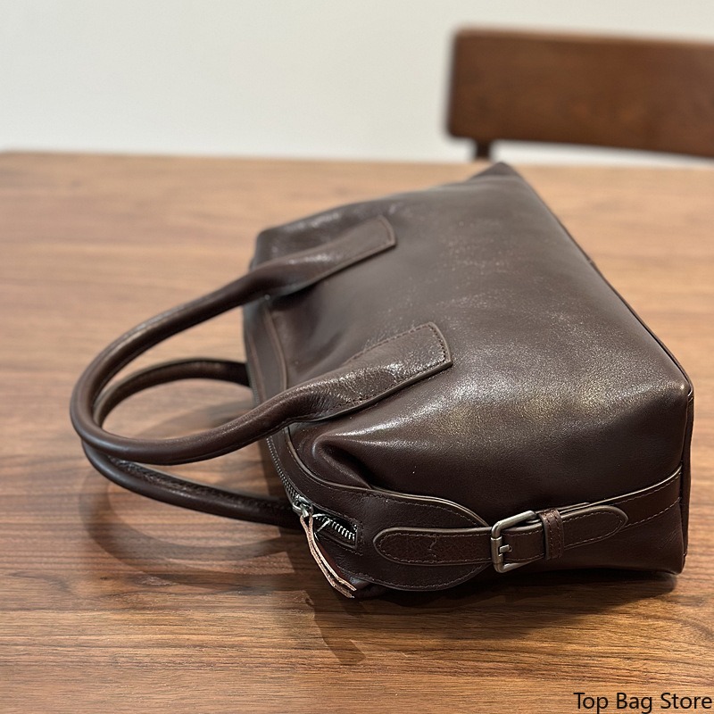Genuine Leather Boston Bag for - Luxury Bags Quiet 评论和价格