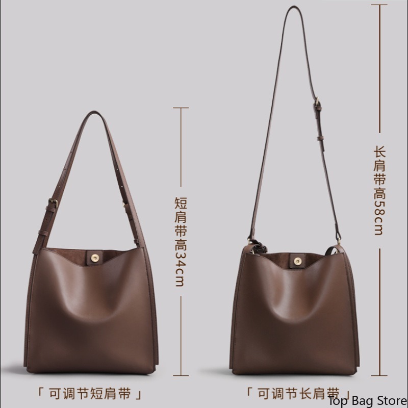 Genuine Leather Bucket Bag for - Luxury Bags Quiet 评论和价格