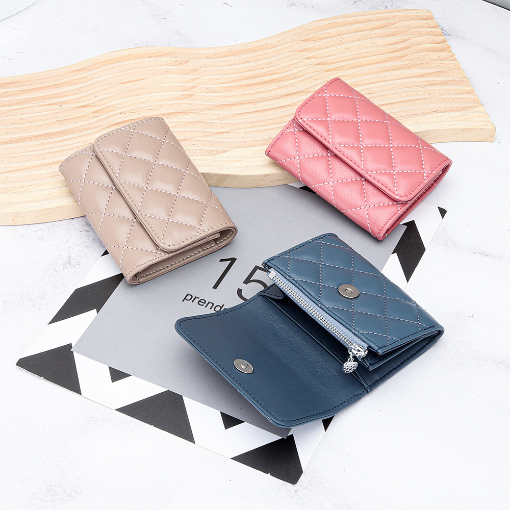 Sheepskin Quilted Card Holder  - Luxury Bags Name For Women 评论和价格
