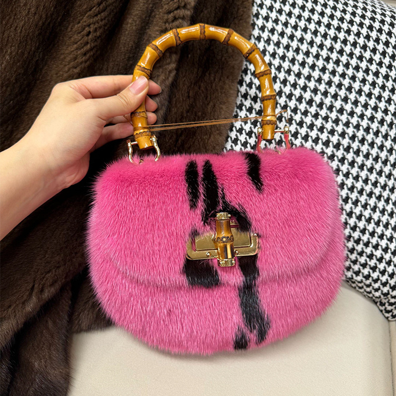 Women's Bags Mink Fur Handbags - Luxury Bags Gr 评论和价格