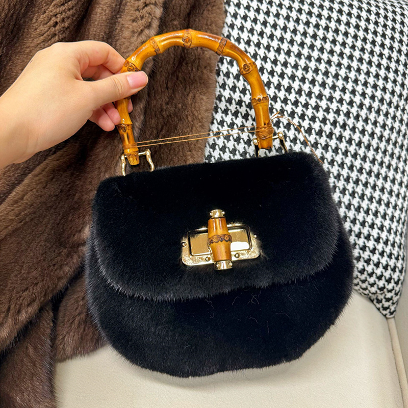 Women's Bags Mink Fur Handbags - Luxury Bags Gr 评论和价格