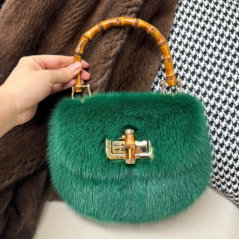 Women's Bags Mink Fur Handbags - Luxury Bags Gr 评论和价格